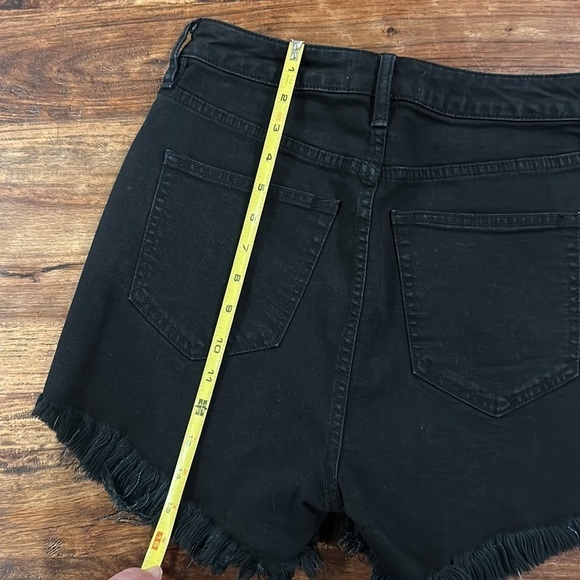 We The Free crvy vintage black shorts - Free People Black Denim Shorts Sz28 - Picture 10 of 12